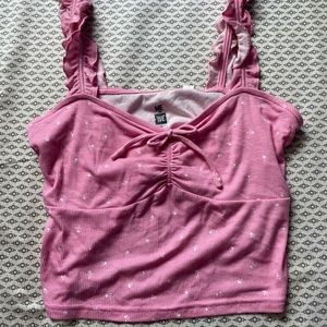 Pink crop top from Pacsun